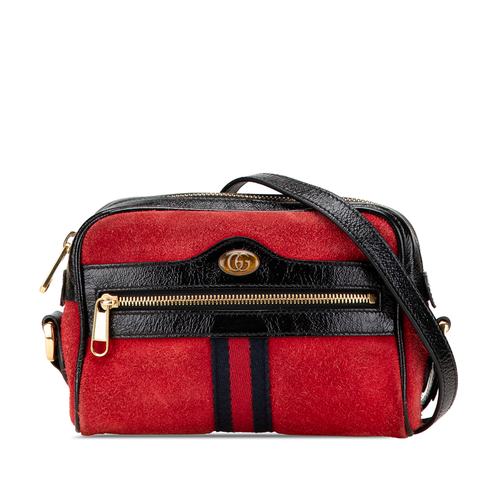 Pre-Loved Gucci Mini Suede Web Ophidia Crossbody